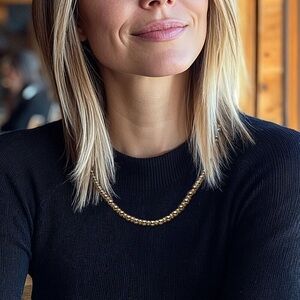 Ross-Simons Gold and Silver graduated  Beaded Necklace